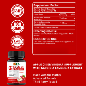 Cápsulas de Vinagre de Sidra de Manzana Herbal Natural con Antioxidantes, Aumentan el Metabolismo y Mejoran la Salud de la Piel - Product Image 4