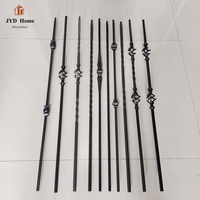 JYD – balbustes en fer forgé creux de 1/2x44 pouces, recouverts de poudre, pour la décoration intérieure des escaliers, série Aalto, broches en métal, offre spéciale
