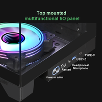 Full Tower ATX PC Case Supports 360mm Radiator Front Rear Bottom PSU 12 Fan Positions Type-C USB 3.0 Gaming Computer Chassis