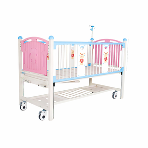Cama Hospitalaria Pediátrica Manual con Respaldo Ajustable, Elevación de Piernas y Manivela Plegable, Cama Médica para Niños - Product Image 3