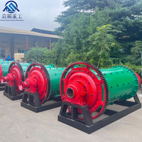 Équipement minier chinois à petite échelle, 1 tonne par heure, 4450*1850*1500, 18,5 KW, broyeur à billes continu à eau avec roulement à billes en acier