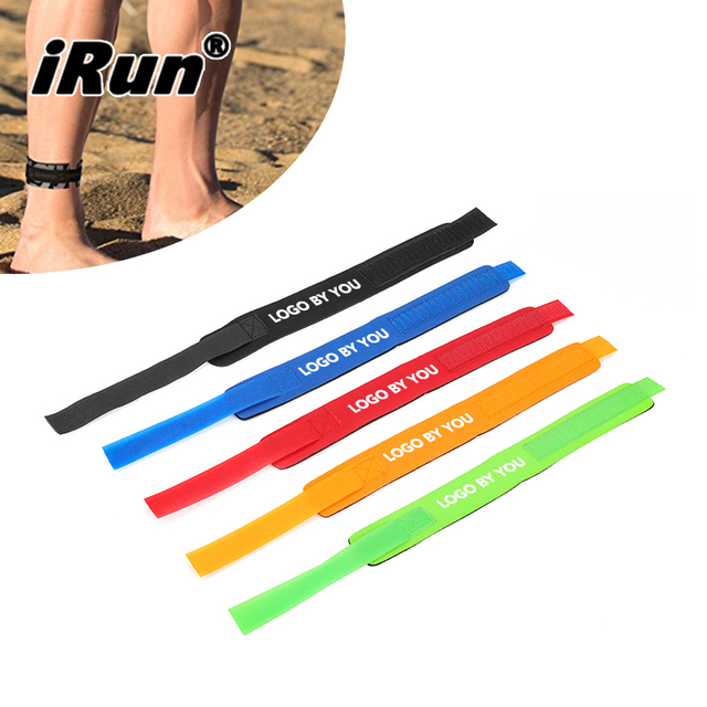 IRun Custom logo Neoprene Timing Chip Holding Ankle Strap Chip Timing Systems Ankle Band Triathlon Timing Chip Ankle Band