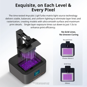 Impresora 3D de Resina UV LCD ANYCUBIC Photon Mono 4, Impresión 3D de Alta Velocidad, Pantalla de Alta Definición de 7 Pulgadas y 10K, Tamaño de Impresión de 153*87*165 mm - Product Image 2