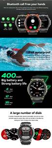 Sport extérieur montre intelligente <span class=keywords><strong>2023</strong></span> grand écran AMOLED montres intelligentes pour hommes mode IP68 400MAH BT appel smartwatch - Product Image 6