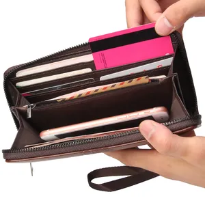 Baellerry Brand Factory Price Herren Travelling Wallet Langer Karten halter Zipper Phone Wallets Clutch Bag Brieftaschen für Männer