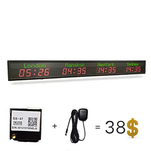 [customization] 3 /4 /5 /6 City Time Digital LED World Clock Multi Time Zone Clock Countdown Large LED Electronic Clock