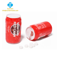 Marque Privée Personnalisée Presse Collation Sucrée MINI Canette de Soda Comprimé de Soda Dur Aromatisé Bonbons