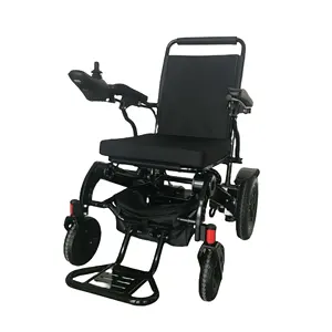 2024 nuova sedia a rotelle elettrica pieghevole in lega di alluminio con telecomando per persone anziane