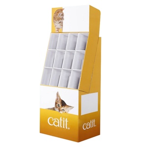 Exhibidor de Piso de Cartón Corrugado Plegable Personalizable, Exhibidor Publicitario POS para Paquetes de Semillas - Product Image 1