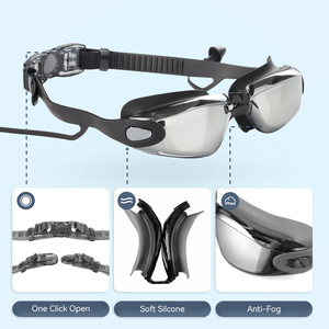 2023 gros pas cher Super vue HD lentille anti-buée vue claire hommes femmes enfant non myopes sangles en silicone <span class=keywords><strong>lunettes</strong></span> <span class=keywords><strong>de</strong></span> <span class=keywords><strong>natation</strong></span> - Product Image 2