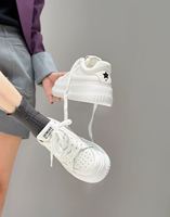Baskets compensées blanches pour femmes 2026 – Nouvelle collection tendance à semelle épaisse, rehausseur de talon intégré, respirantes
