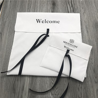Tas Hadiah Pernikahan Beludru Kustom, Tas Sambutan Hotel, Amplop Beludru Putih, Tas Aksesoris Rambut, Sisir, Kacamata, Perhiasan