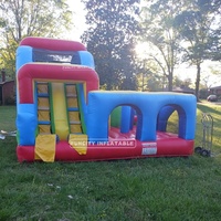 Château gonflable Funcity 5x5x4m en PVC pour location extérieure, usage commercial, garantie 2 ans, personnalisable