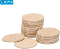 Échantillon Gratuit en Stock – Disques Ronds en Bois de Hêtre Naturel Non Fini de 4 cm (40 mm) – Jetons, Pièces de Comptage, Éclats de Bois Personnalisés