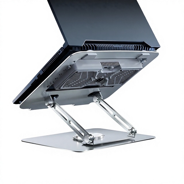 U--JIE D21 Laptop Cooler Aluminum Heatsink Alloy Bearing 145CFM Semiconductor Fan Portable Ultrabook Base Riser Stand