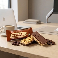 Barra de Proteína de Cereales con Coco y Chocolate, con Hojuelas de Avena, Cacao y Granos, Bocadillo Energético Masticable, Marca Privada