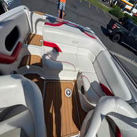 Tapis de sol en mousse EVA imitation teck pour plateforme de bain et cockpit de bateau, style SeaDek MarineMat Gatorstep, auto-adhésif, 2007 Bluewater Escape