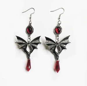 Gotica pendiente joyeria aceite zafiro pendientes para las mujeres retro colgando largo gancho joya cristal pendientes - Product Image 6