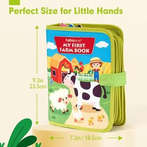 <span class=keywords><strong>Libro</strong></span> de Fieltro Educativo para la Primera Infancia, Juguetes Educativos para Niños de 2 a 4 Años, Unisex, Herramientas de Aprendizaje sobre Frutas, Animales de Granja y Árboles - Product Image 1