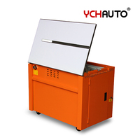 Machine d'emballage semi-automatique certifiée CE avec bande de cerclage manuelle, machine d'emballage à table haute pour entrepôt