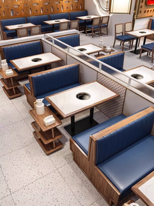 Set di Tavoli e Sedie Personalizzabili in Legno per Caffetterie, Hotel, Ristoranti Occidentali e Mense, <span class=keywords><strong>Design</strong></span> <span class=keywords><strong>Moderno</strong></span> e Durevole ad Alta Densità - Product Image 2