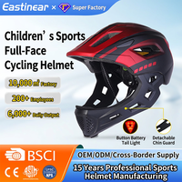 Casque de vélo intégral pour enfants, casque de cyclisme protecteur avec lumière, tailles réglables, pour la conduite estivale