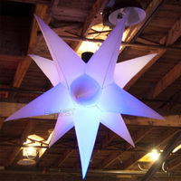 Étoile de Noël gonflable suspendue personnalisée avec lumières pour fêtes