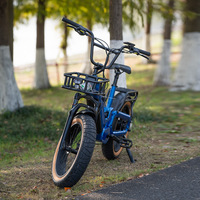 Vélo électrique urbain Mario 250W à suspension intégrale avec cadre en alliage d'aluminium en bleu