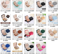 Portable voyage bijoux boîte de rangement fermeture éclair en cuir PU organisateur pour Bracelet boucle d'oreille anneau collier vitrine