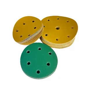 5 inch 6 inch 8 hole sanding discs 150 6 inch hook and loop sand paper 125mm adhesive sanding disc for Car Sand Polish