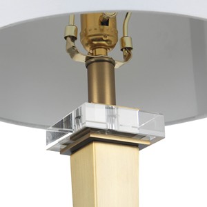 Lampada da Tavolo Alta con Accenti in Cristallo, Design Moderno in Metallo per Camera da Letto, Soggiorno, Comodino e Scrivania - Product Image 3