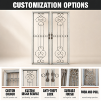 Portail double battant en acier antivol, moderne et durable, ouverture manuelle, pour entrée principale sécurisée de villa, couleur personnalisée USA