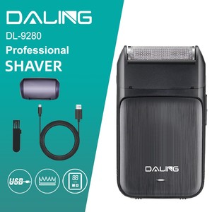 <span class=keywords><strong>Afeitadora</strong></span> profesional para hombre <span class=keywords><strong>DALING</strong></span> con recortadora de patillas, malla de hoja ultrafina de alta potencia recargable por USB - Product Image 1