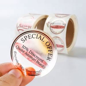Private Custom Round <b>Stickers</b> Paper Vinyl Adhesive Waterproof <b>Sticker</b> Label Printing <b>logo</b> <b>Sticker</b> Roll - Product Image 3