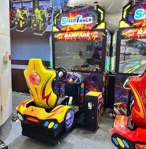 Máquina de Juego Arcade de Carreras Operada con Monedas para Interiores, Construcción Metálica, Interfaz en Inglés - Simulador de Conducción en Pista de Velocidad para Interiores - Product Image 3