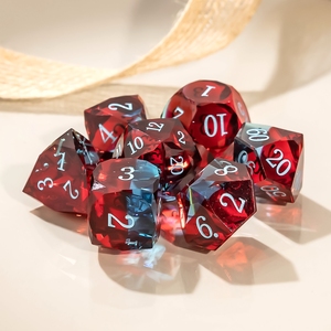 Wholesale Natural Gemstone <b>Dice</b> D&d Engraved DND Gem <b>Dice</b> Handmade Stone Polyhedral <b>Dice</b> <b>Set</b> for Tabletop Games - Product Image 2