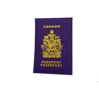 Porte-passeport personnalisé avec logo imprimé, housse de passeport bon marché du Canada, housse de passeport fine en cuir PU pour voyage, Canada