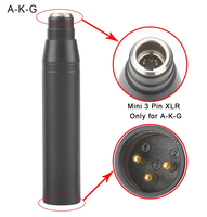 Adaptor Preamplifier Mikrofon XLR untuk Mikrofon Kondensor 5V, Konversi Daya ke Phantom Power Mixer 48V melalui Mini XLR 3Pin atau Jack 3.5mm