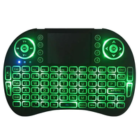 I8 Portabel Kustom Tata Letak Backlight 2.4GHz Mini Wireless Handheld Keyboard untuk Smart TV Android BOX