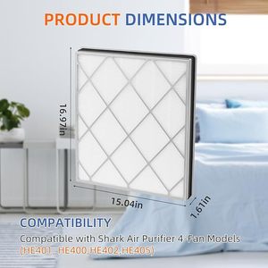 Shark <b>Air</b> <b>Purifier</b> <b>Filter</b> He401 He402 <b>Hepa</b> Activated Carbon Replacement <b>Filter</b> Original Size <b>Filter</b> Paper - Product Image 4