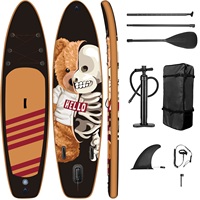 Planche de paddle gonflable personnalisée OEM pour sports nautiques en plein air, planche de surf durable ISUP avec accessoires gratuits