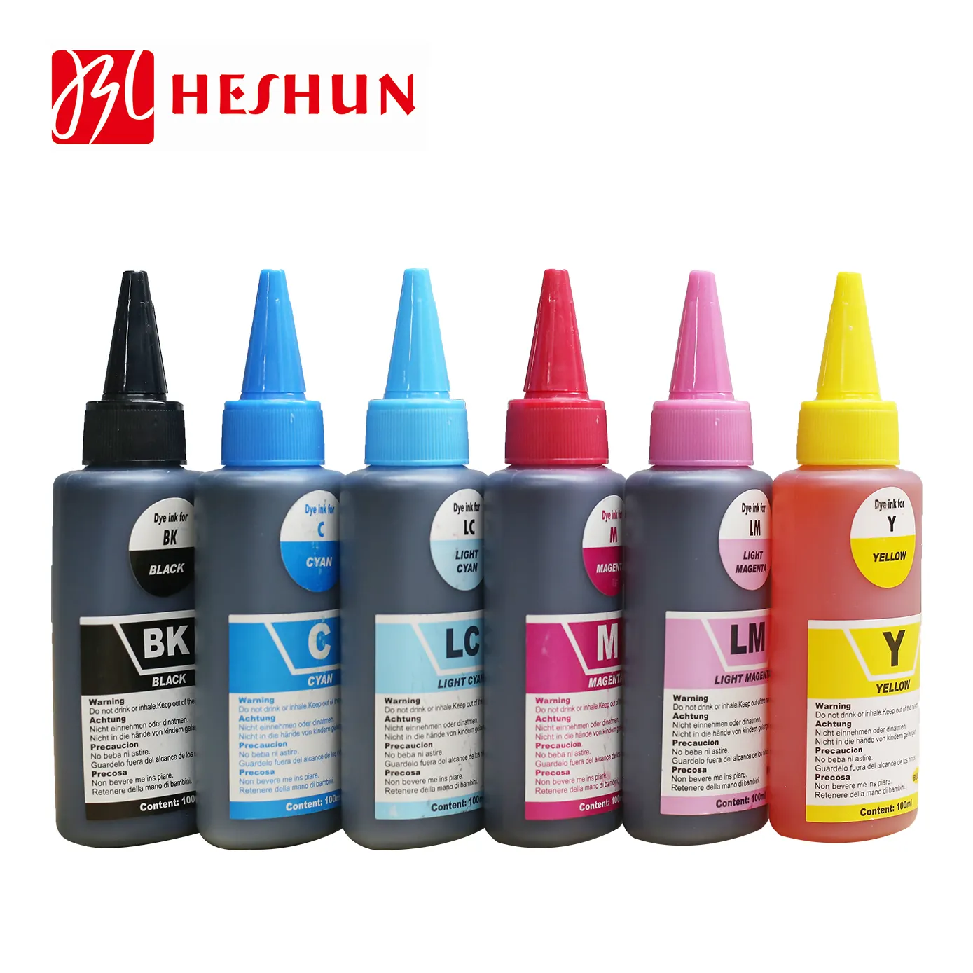HESHUN-recarga de tinta universal para impresora tinta Ciss Compatible con 100ML, para HP, Canon, Brother, Epson