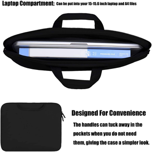 Kinh Doanh dây kéo máy tính xách tay Chromebook trường hợp 13 15 15.6 17 inch Neoprene máy tính xách tay máy tính tay áo túi với xử lý - Product Image 3