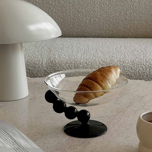 New Creative Handcrafted Glass Candy Dried Bowl With Lounge <strong>Dessert</strong> <strong>Tray</strong> - Product Image 3