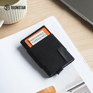 TILONSTAR TVC212 nouveau produit mode mince élastique anti-voleur RFID automatique Pop Up porte-cartes portefeuille en aluminium porte-cartes - Product Image 4