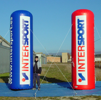 Publicité Logo gonflable Polonais Promotion de l'exposition et événement extérieur Poteaux ronds gonflables Stock d'usine disponible