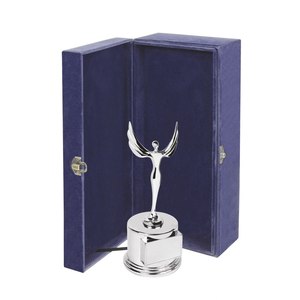 Trofeo de Metal con la Diosa de la Victoria, Placa de Cobre y Vidrio para Regalos de Ferias Comerciales y Regalos de Bienvenida - Product Image 2