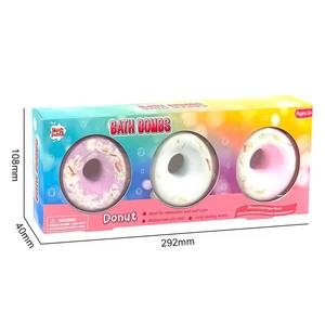 新款3 pcs甜甜圈沐浴炸弹套装天然有机泡泡沐浴炸弹袜子填充物复活节儿童礼品套装 - Product Image 2