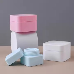 Vuông nhựa container 5g 10g 30g 50g mỹ phẩm bao bì Kem nhựa vuông Gel Jar Hồng Đen Trắng - Product Image 2