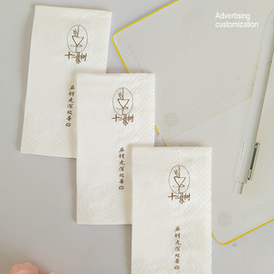 Servilletas de papel tisú de 2 capas personalizadas con logotipo, servilletas de papel de alta calidad de materia prima natural - Product Image 4